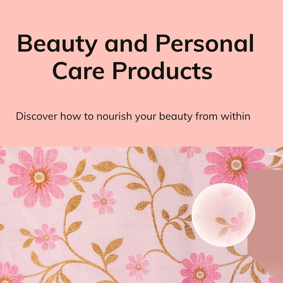Beauty and personal care products collection featuring natural beauty supplements for nourishing skin