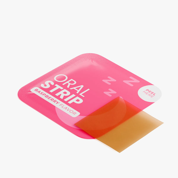 Dream eZZZe sleep aid raspberry flavor oral strip by Revita Genix Labs for restful sleep